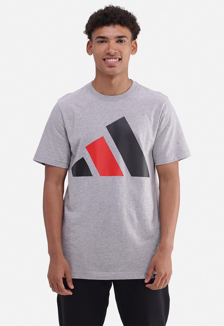 adidas Performance - Big Logo Tee - medium grey heather