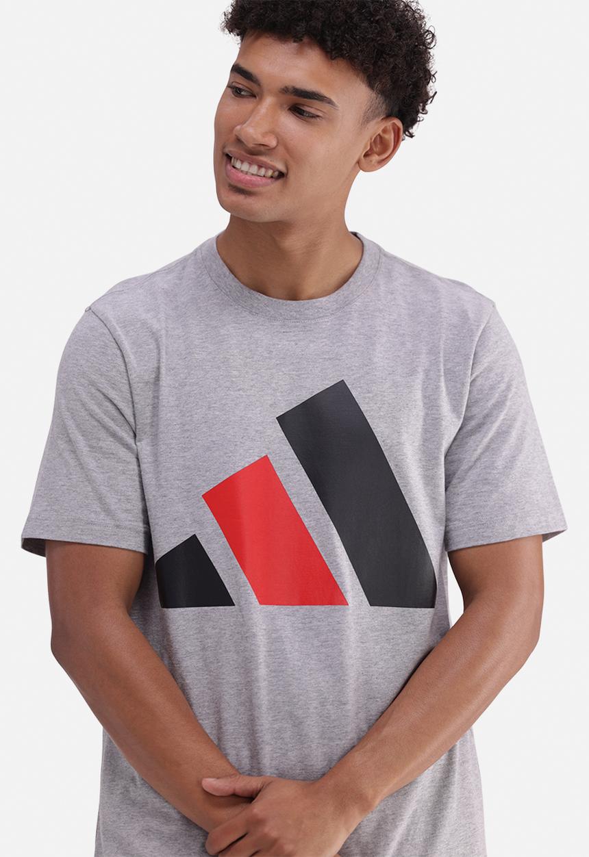 adidas Performance - Big Logo Tee - medium grey heather