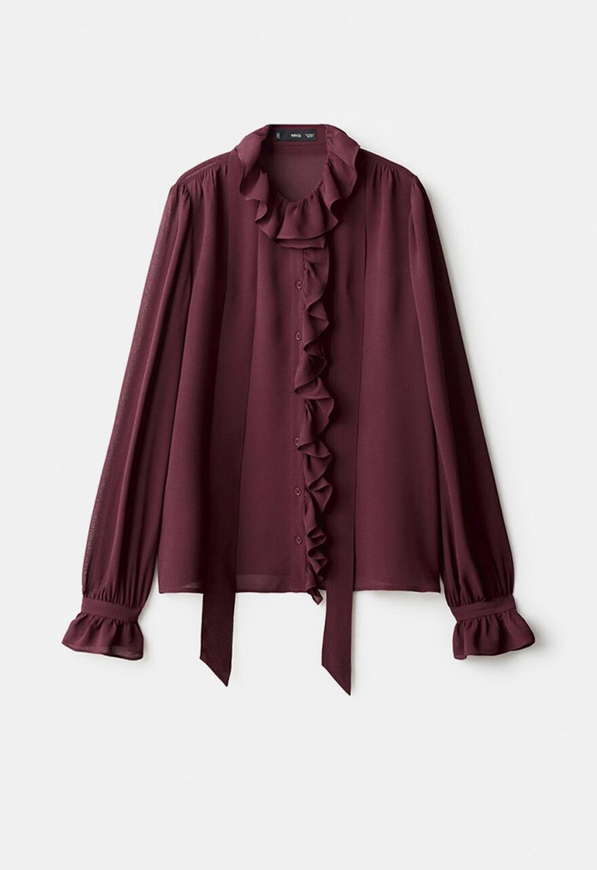 MANGO - Blouse bologna -  dark red