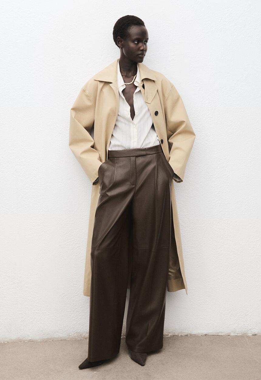 MANGO - Trousers riga - beige/ khaki