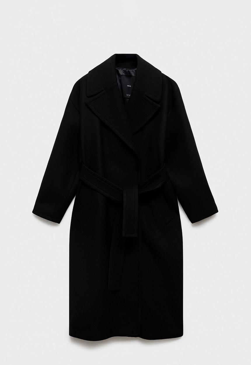 MANGO - Abrigo traviata - black