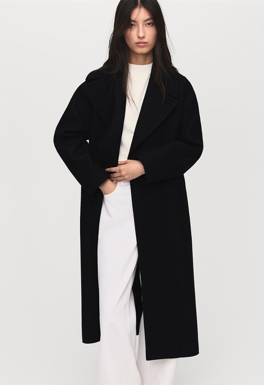 MANGO - Abrigo traviata - black