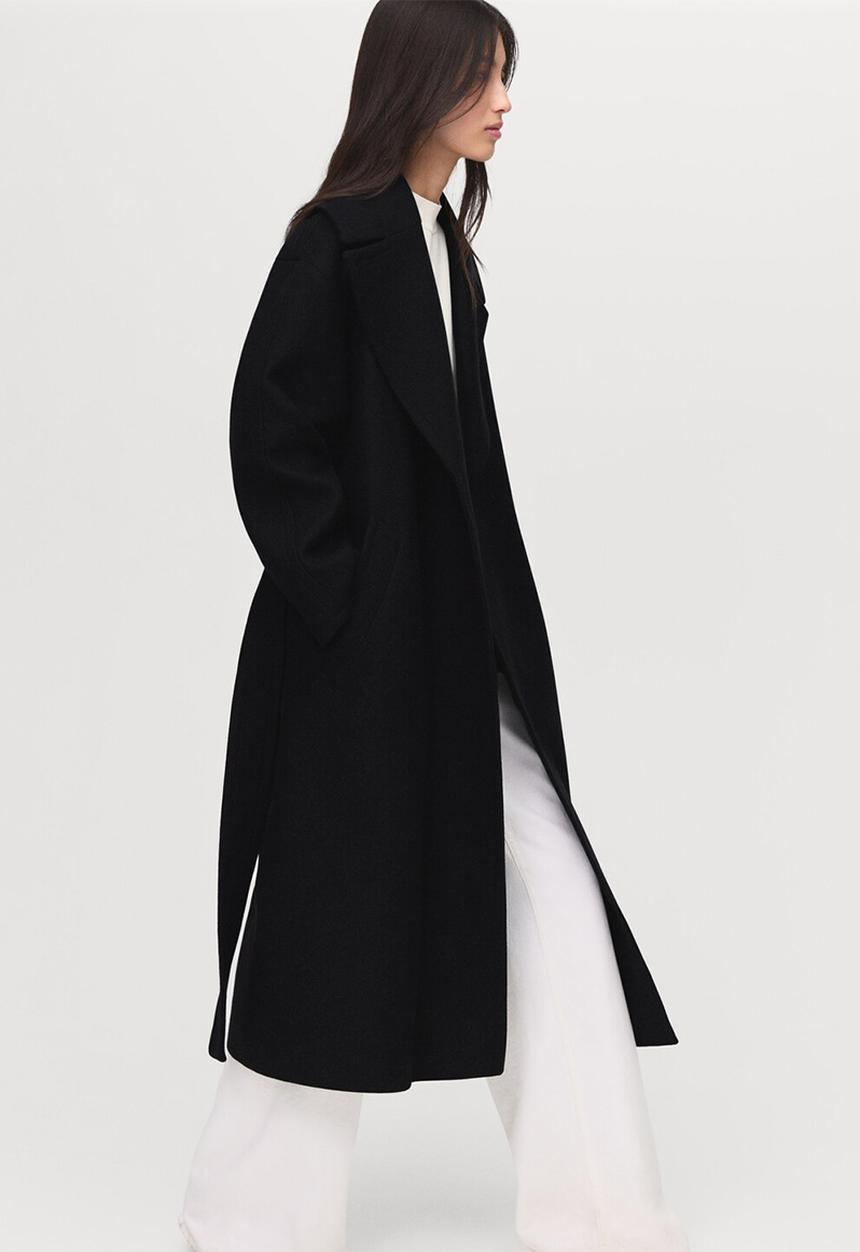 MANGO - Abrigo traviata - black