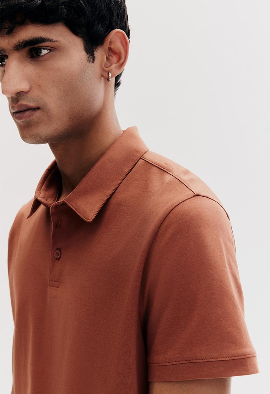 H&M - Slim fit polo shirt - dark orange