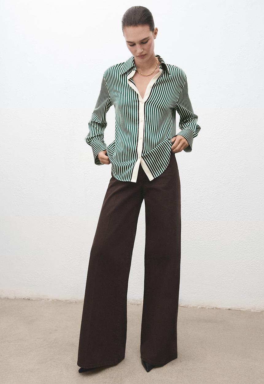 MANGO - Camisa margaret - green