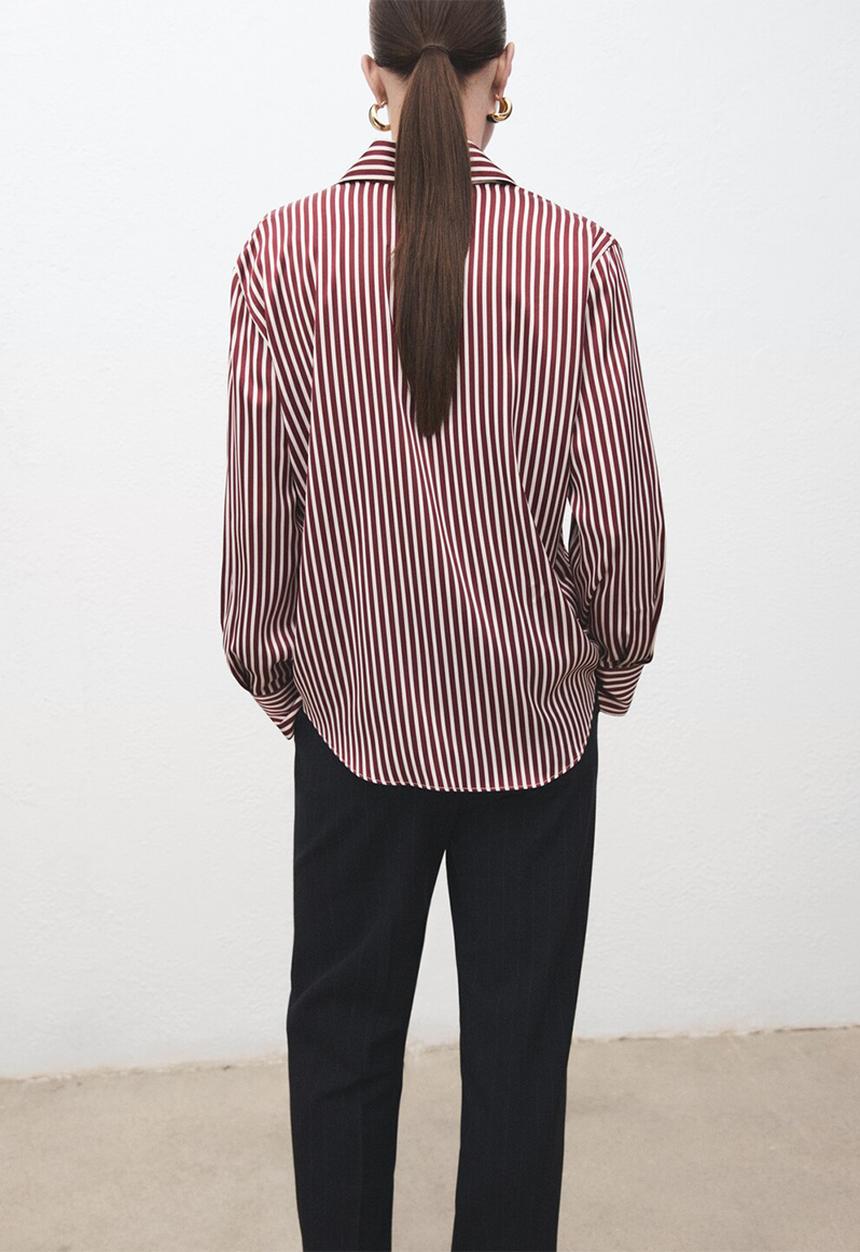 MANGO - Camisa margaret - dark red