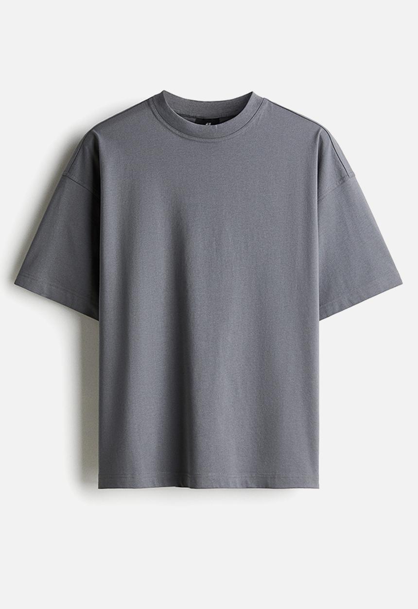 H&M - Oversized fit T-shirt - dark grey