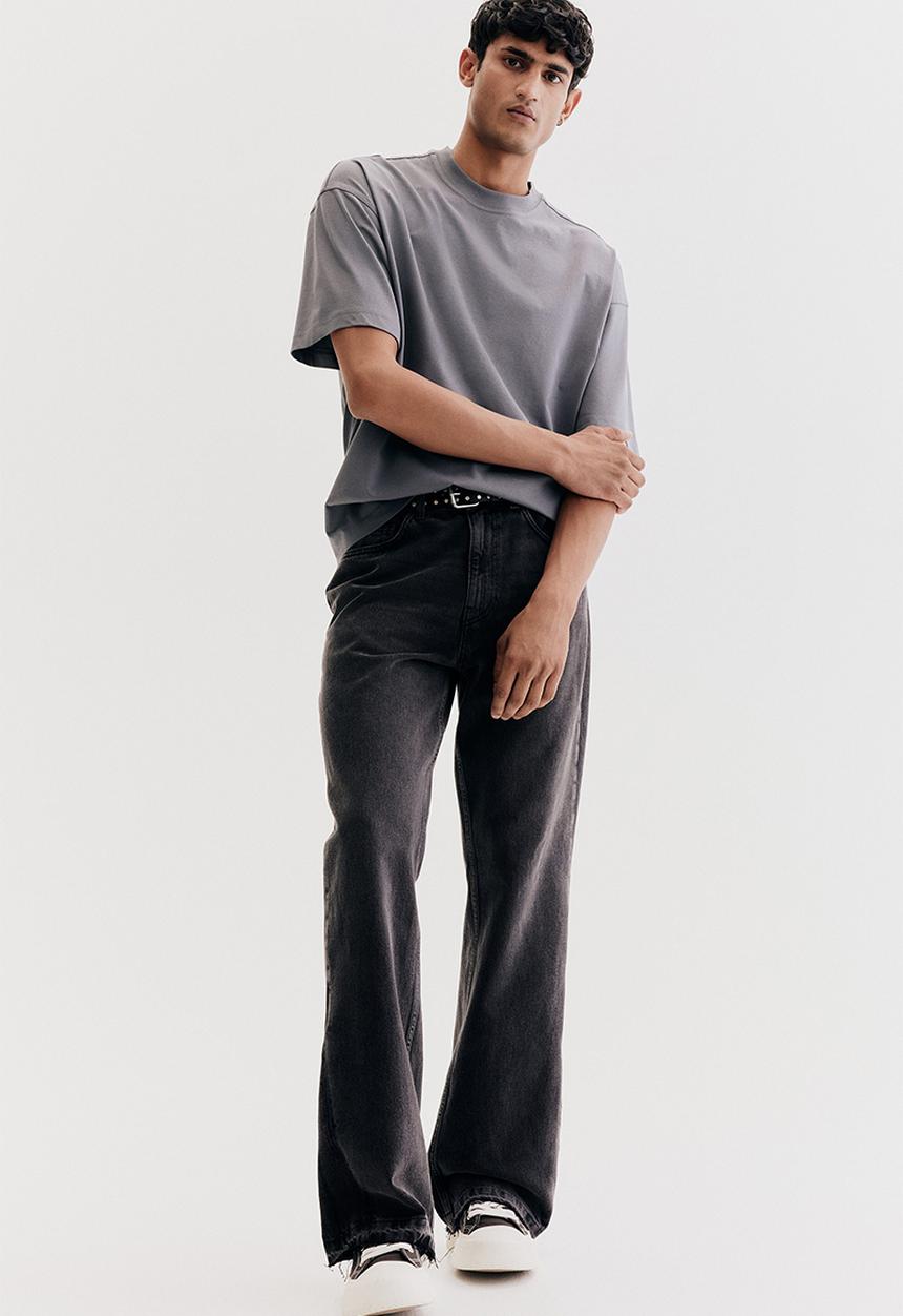 H&M - Oversized fit T-shirt - dark grey