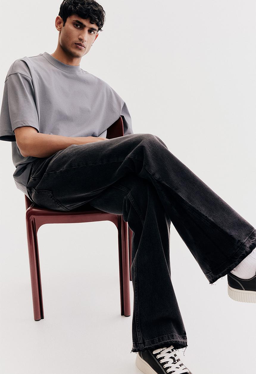 H&M - Oversized fit T-shirt - dark grey