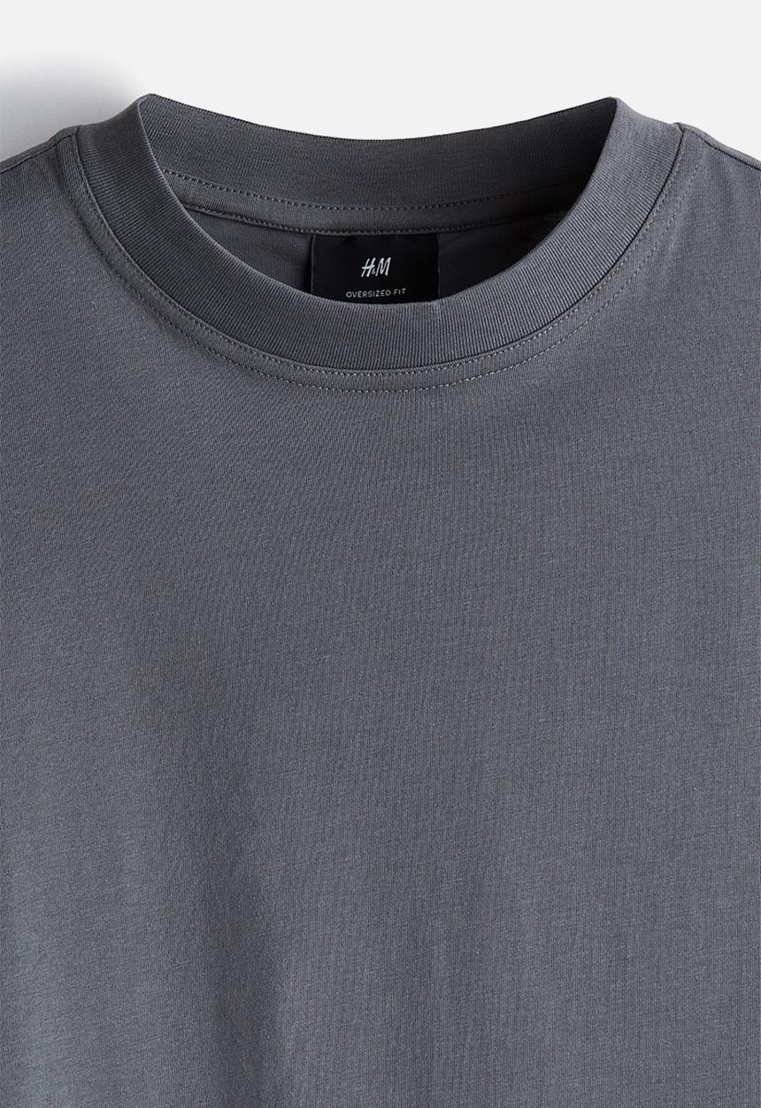 H&M - Oversized fit T-shirt - dark grey
