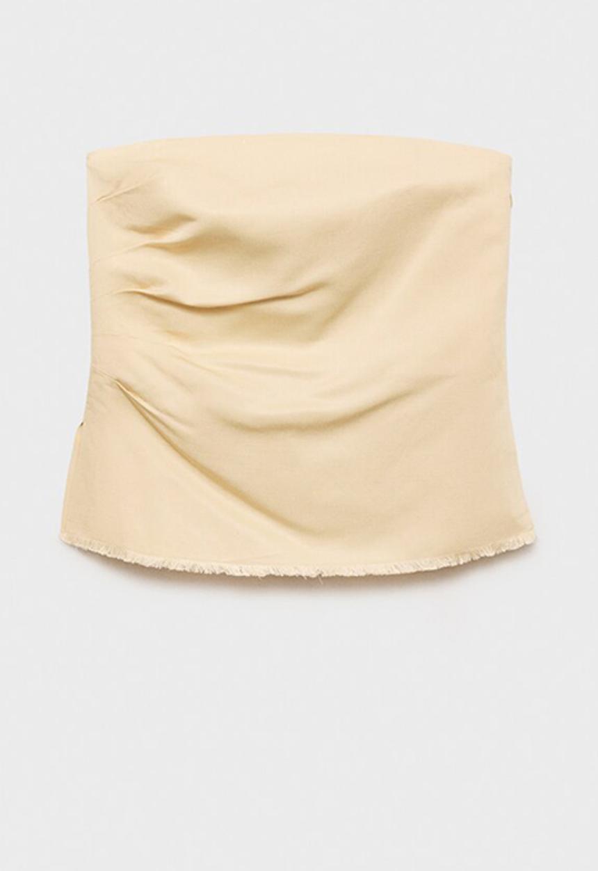MANGO - Top Fiona - Light/Pastel Yellow