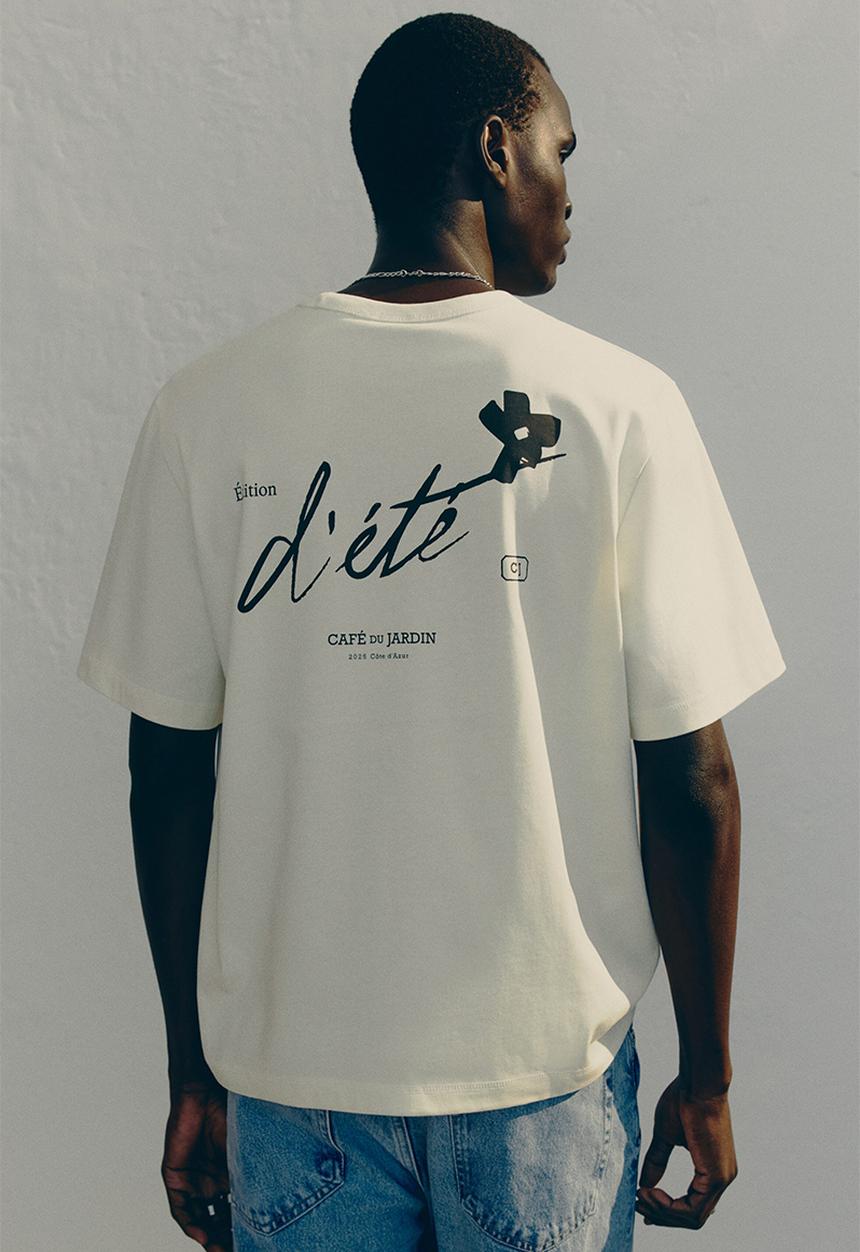 H&M - Coolmax® regular fit T-shirt - cream/édition d'été