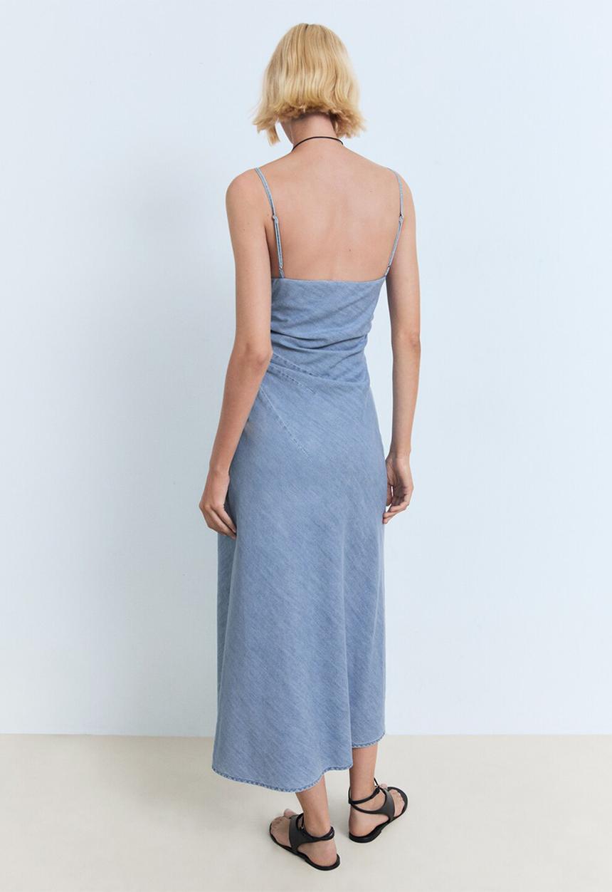 MANGO - Dress blanes - open-blue