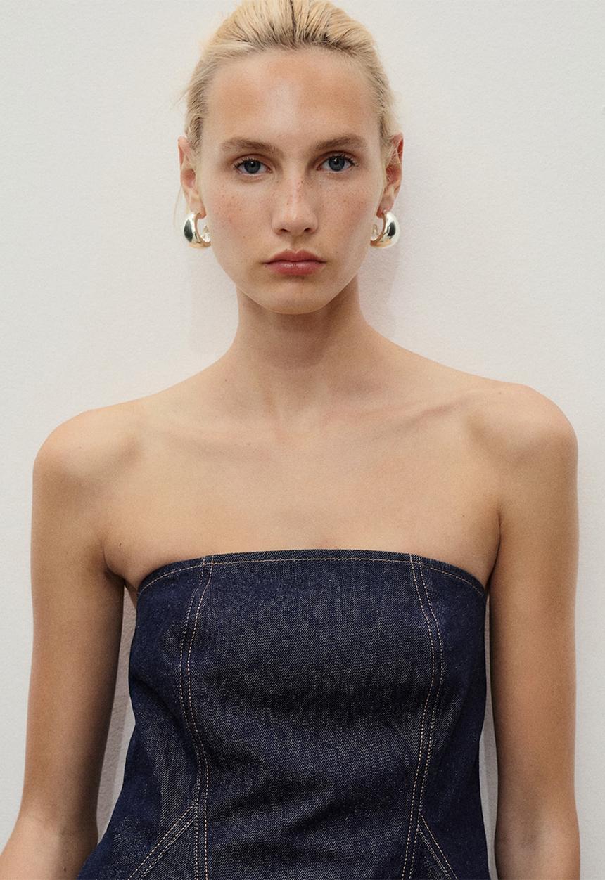 MANGO - Top tony -  open blue