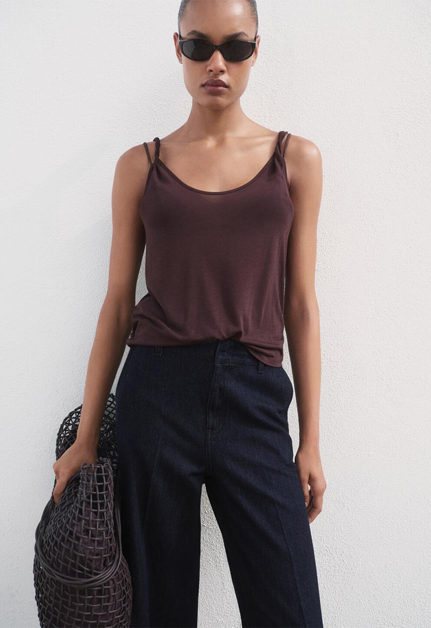 MANGO - Trousers alba -  open blue