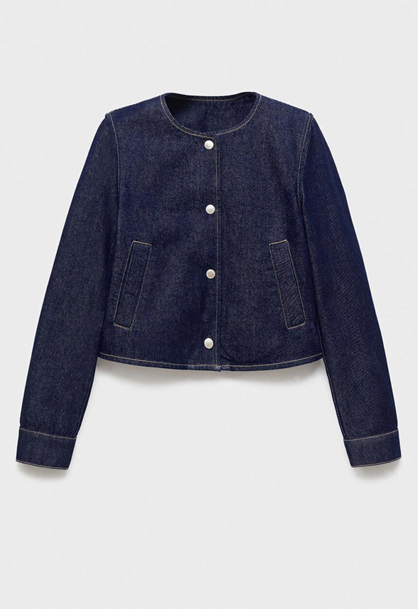 MANGO - Jacket peppa -  open blue