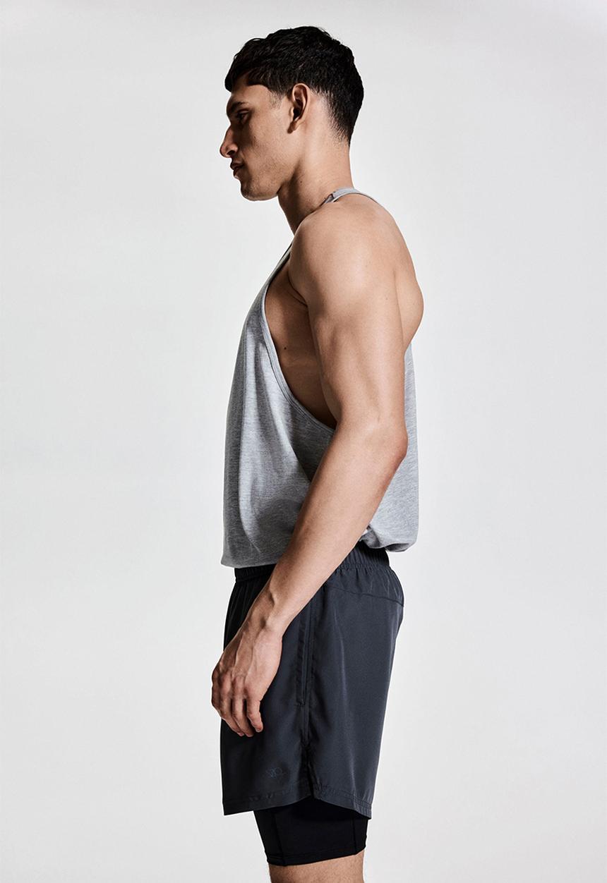 H&M - Double-layered sports shorts with drymove™ - dark grey