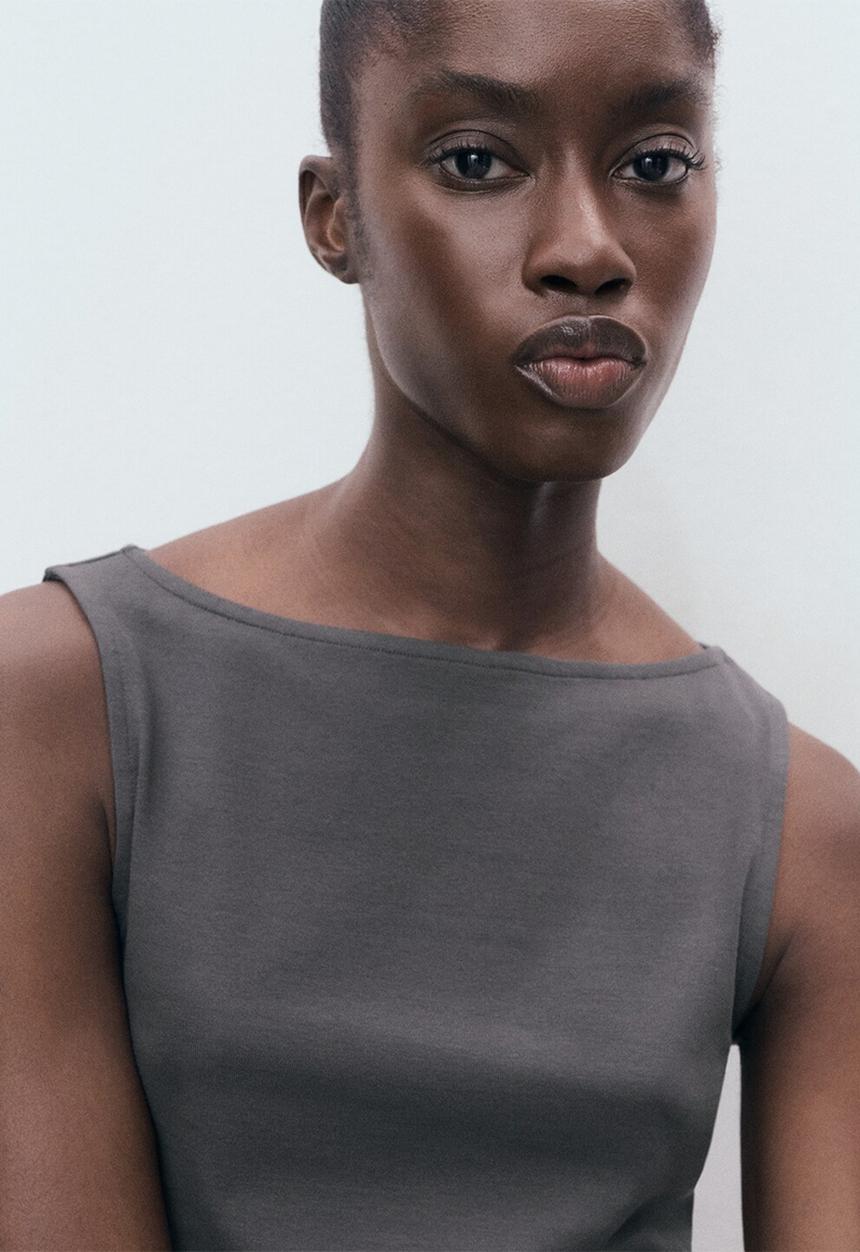 MANGO - Top Tecla - Charcoal