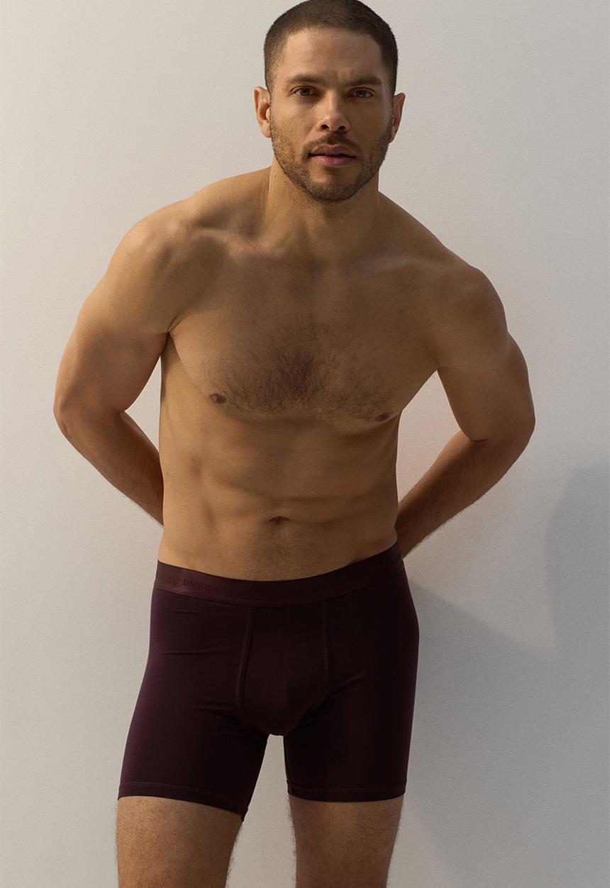 H&M - 2 Pack mid trunks with lycra® - burgundy