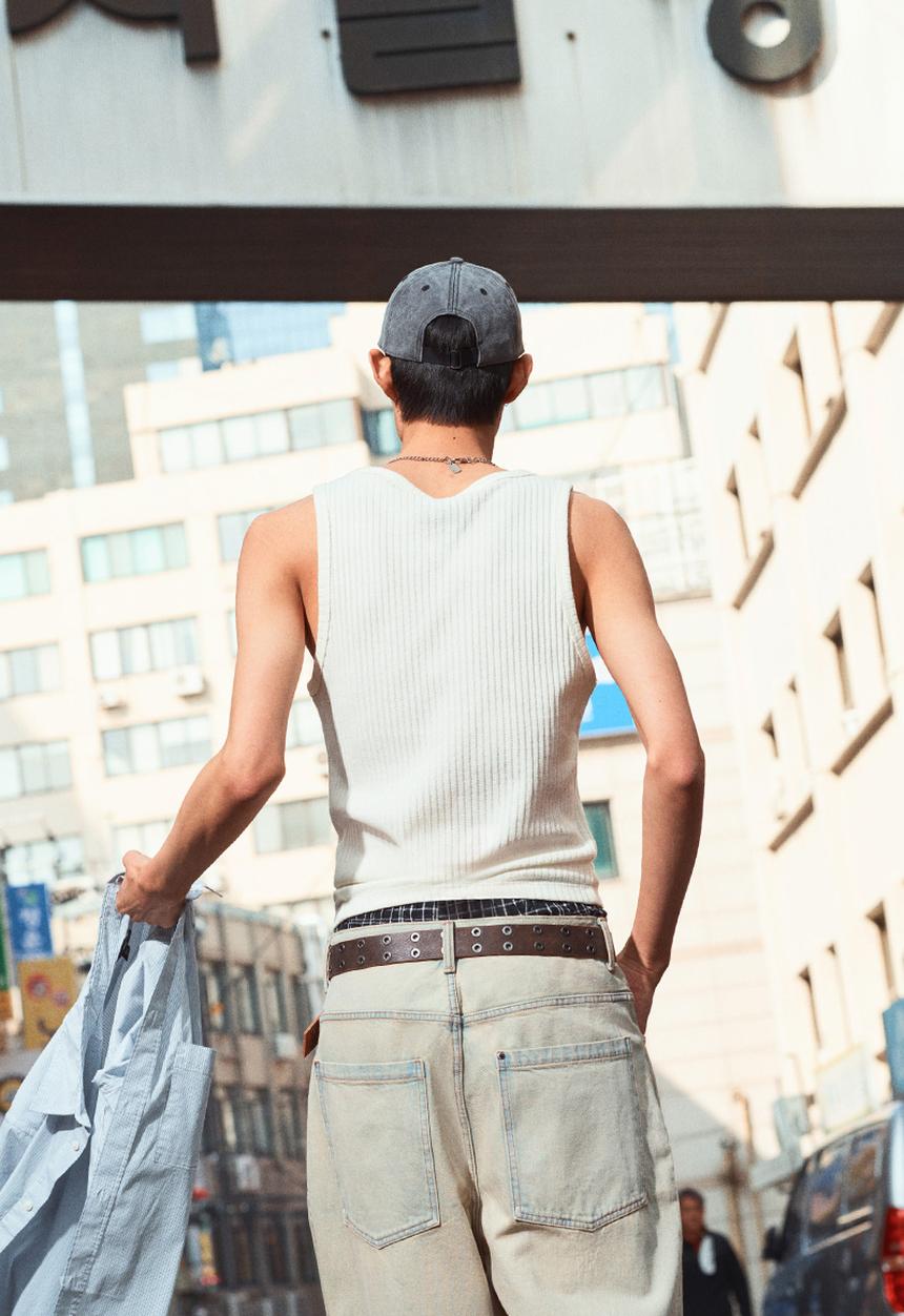 H&M - Slim fit ribbed vest top - white