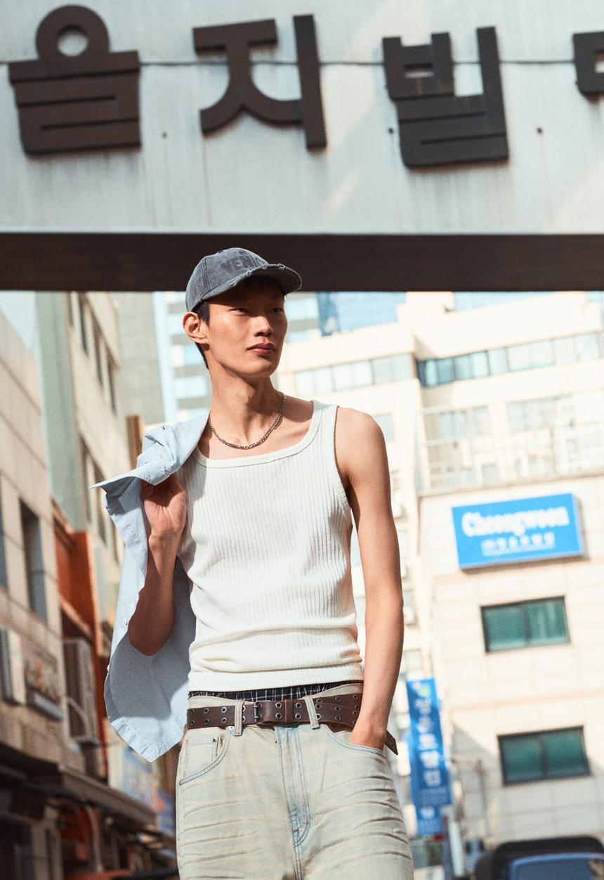 H&M - Slim fit ribbed vest top - white