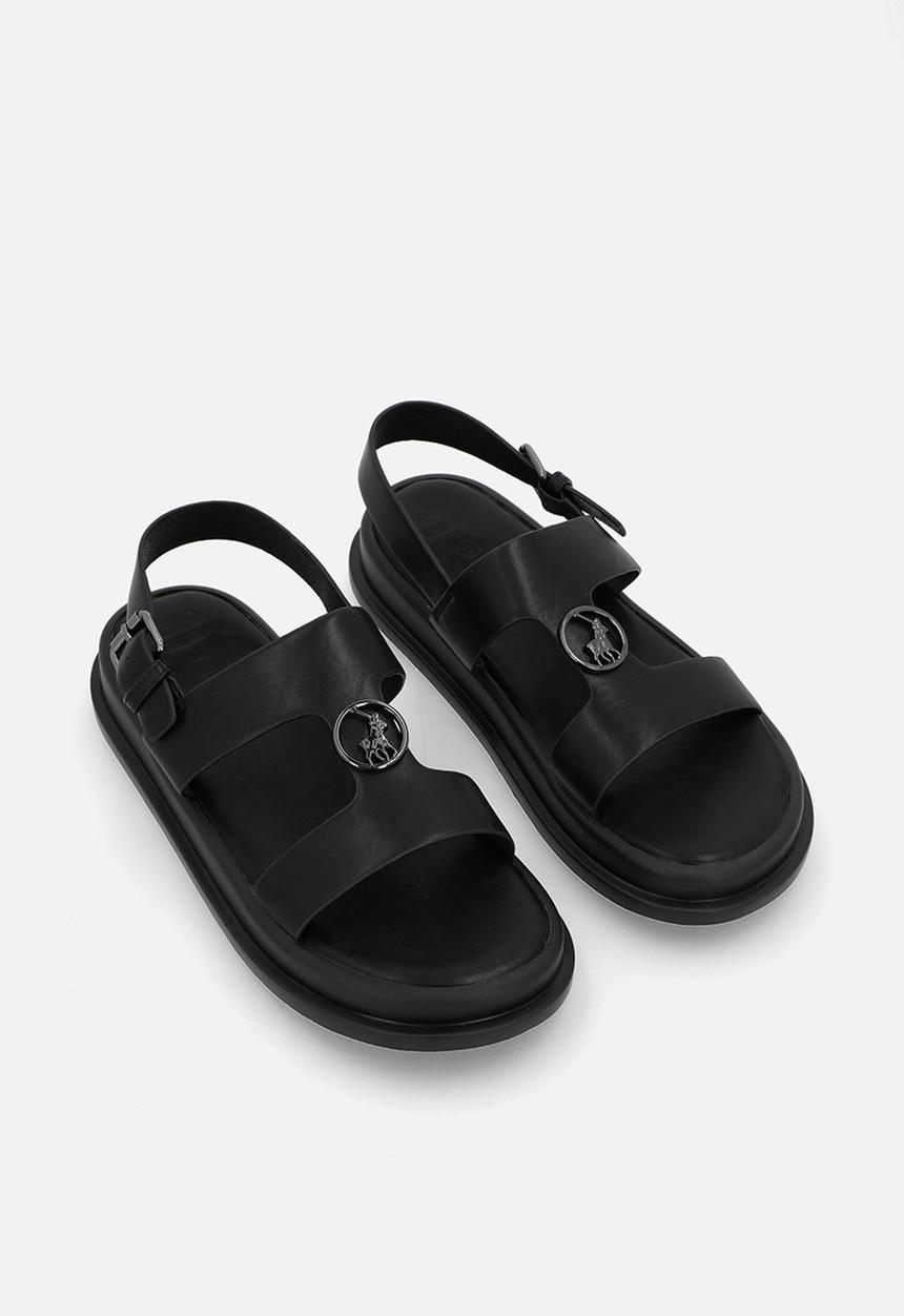 POLO - Moulded trim sandal  - black