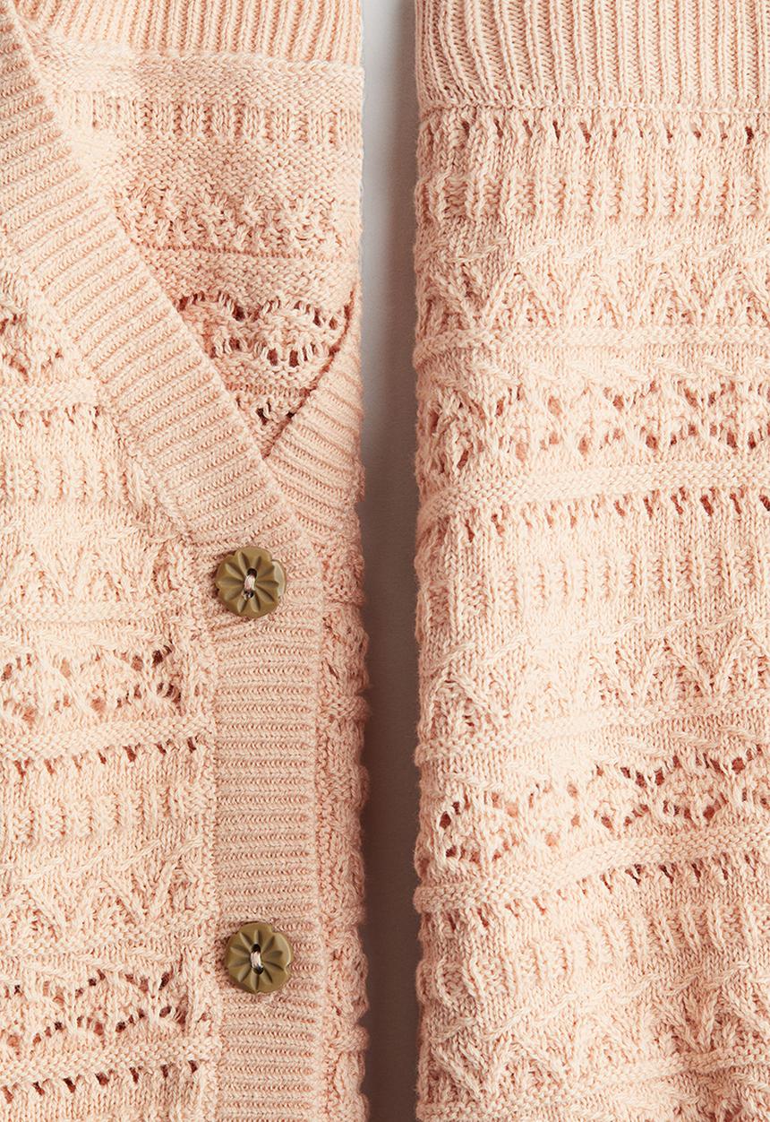 H&M - 2-piece pattern-knit cotton set - orange