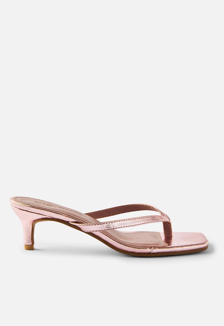 Cotton On - Eve flip flop kitten heel - metallic pink