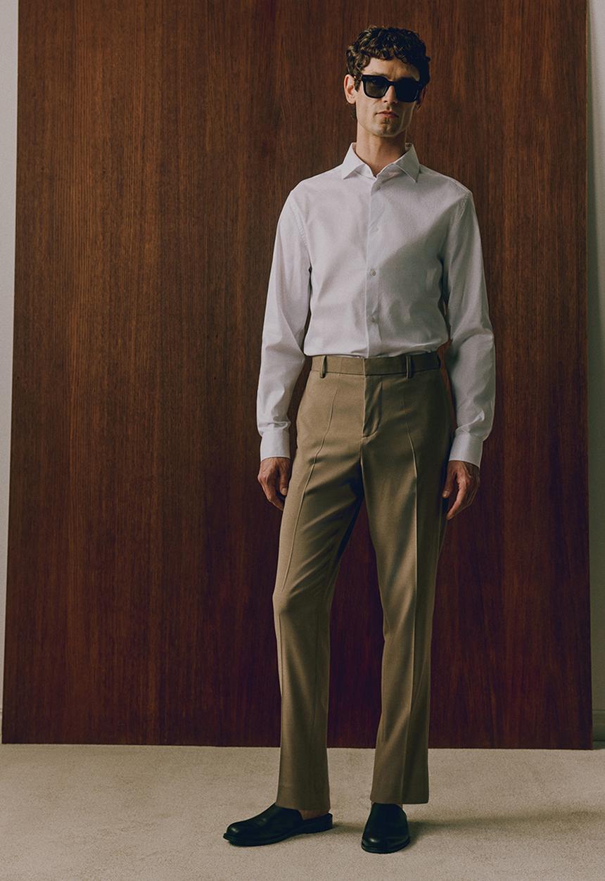 H&M - Slim fit cotton shirt - white