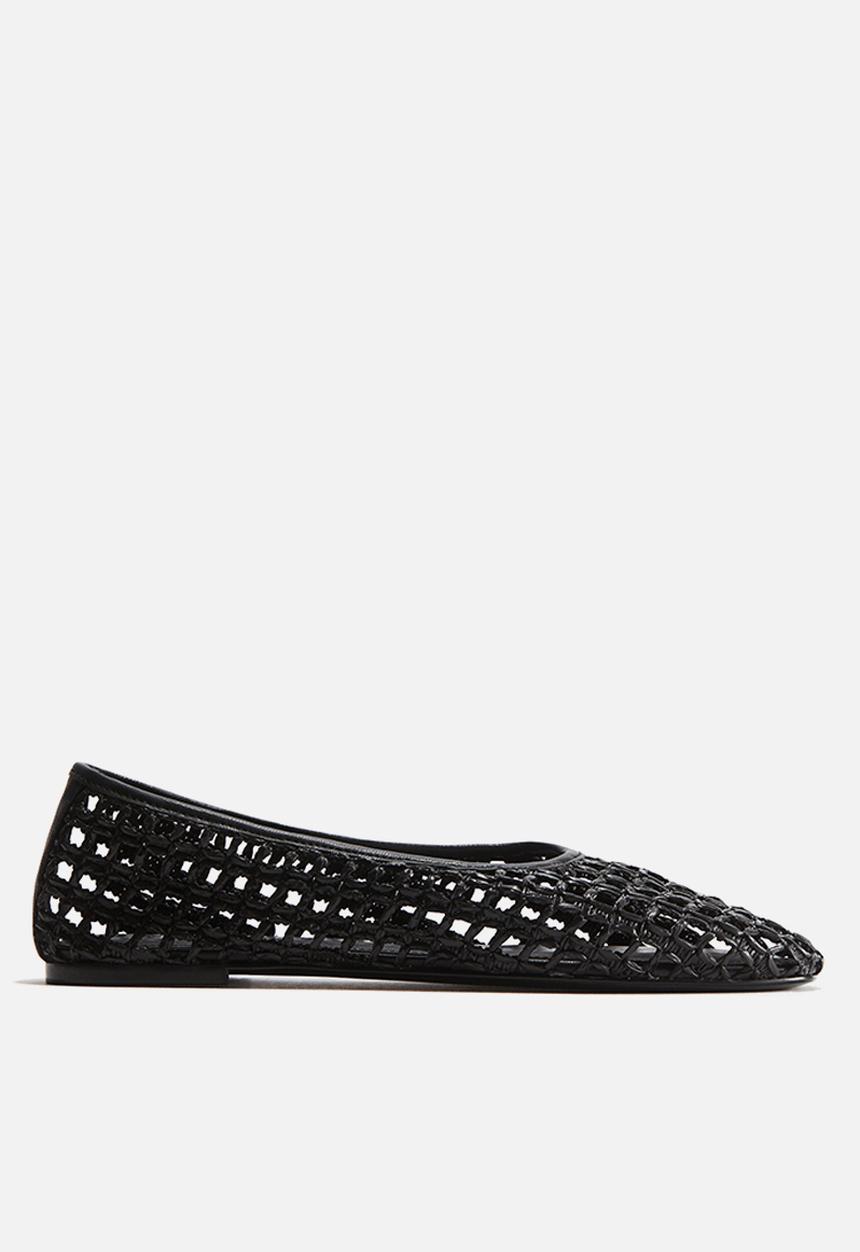 H&M - Straw ballet flats - black