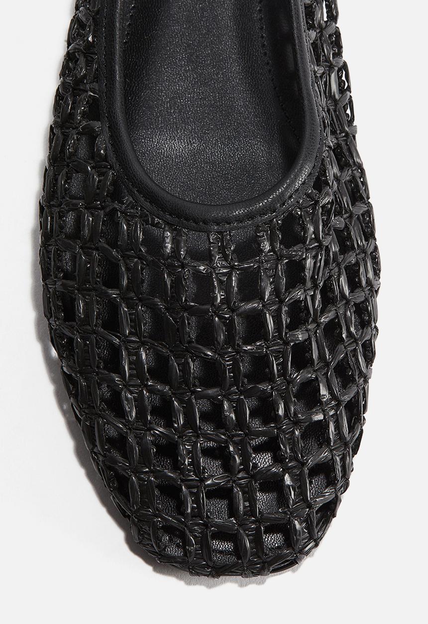 H&M - Straw ballet flats - black