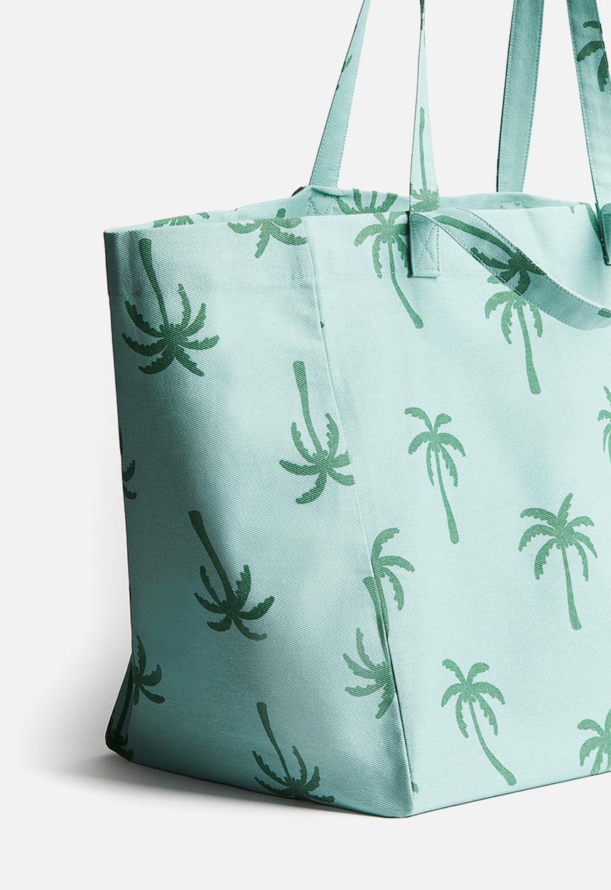 H&M - Patterned beach bag - turquoise patterned