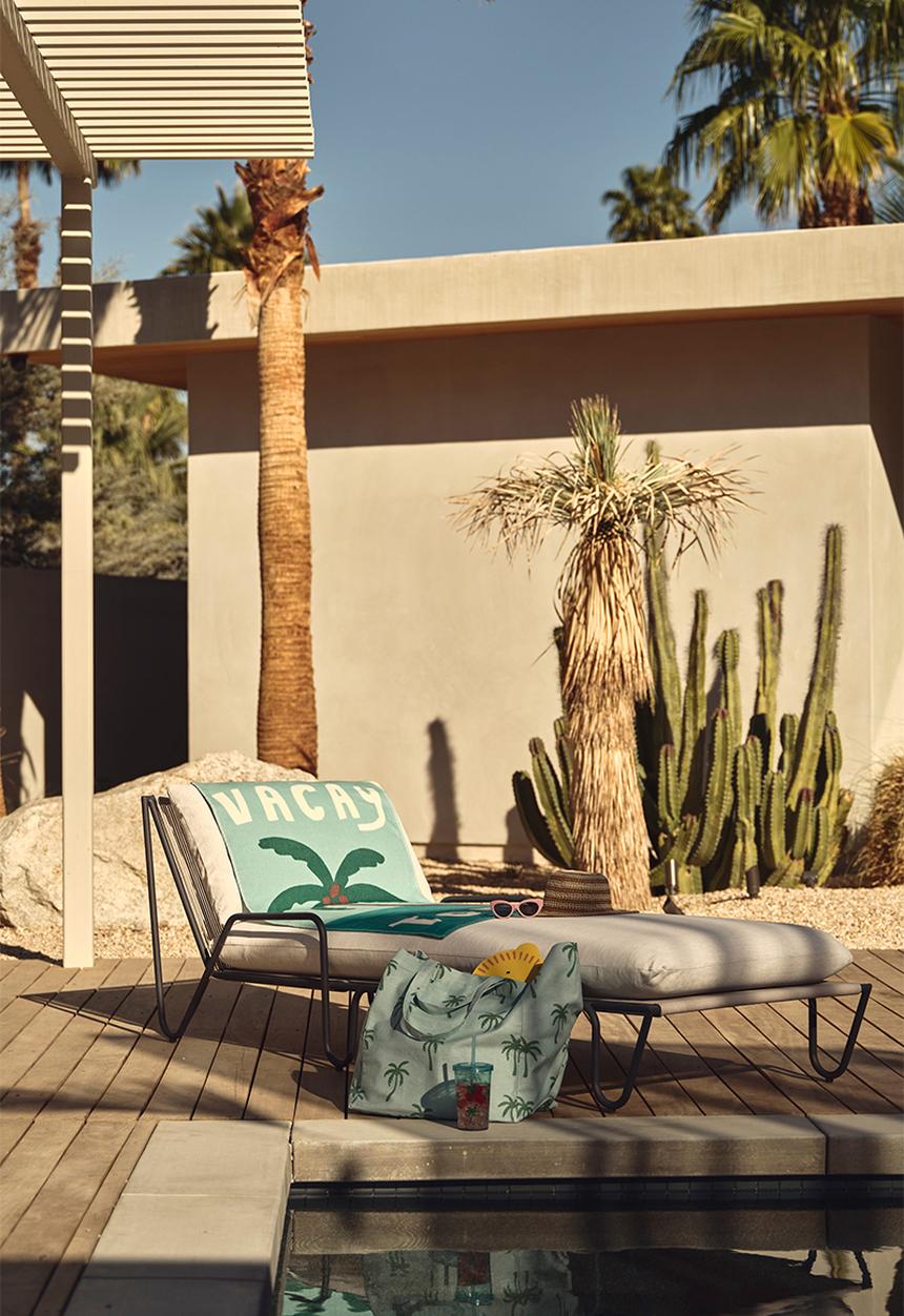 H&M - Patterned beach bag - turquoise patterned