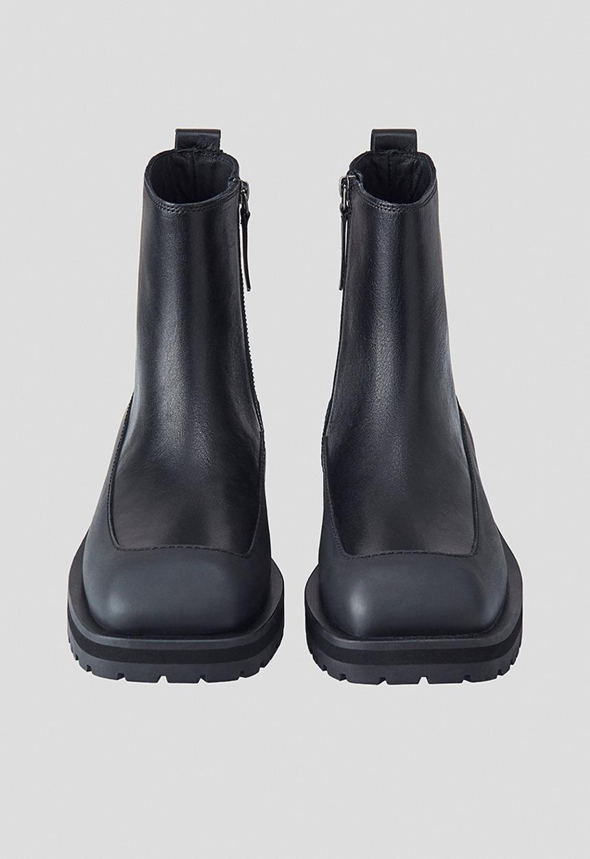H&M - Leather boots - black