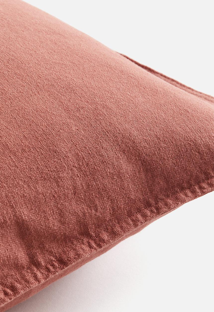 H&M - Linen-blend cushion cover - terracotta brown