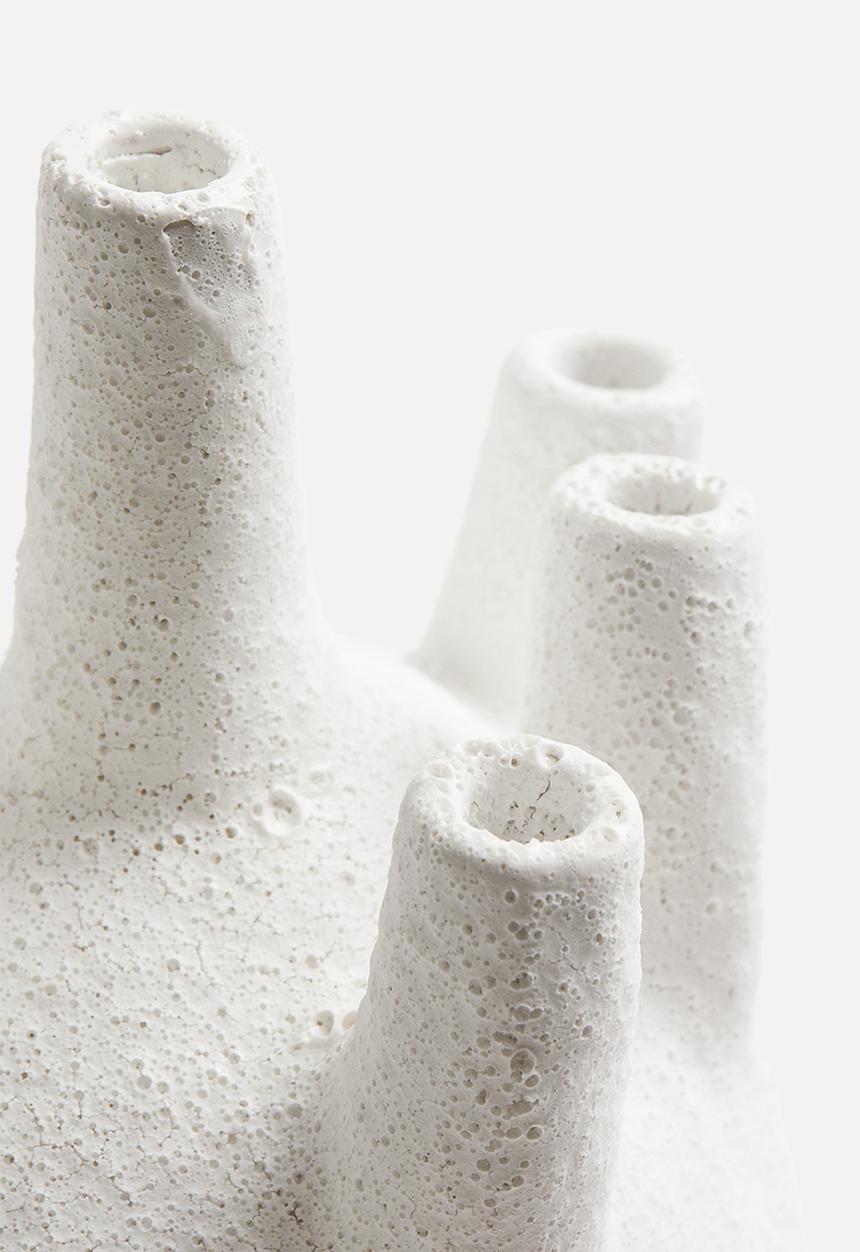 H&M - Large stoneware ikebana vase - white