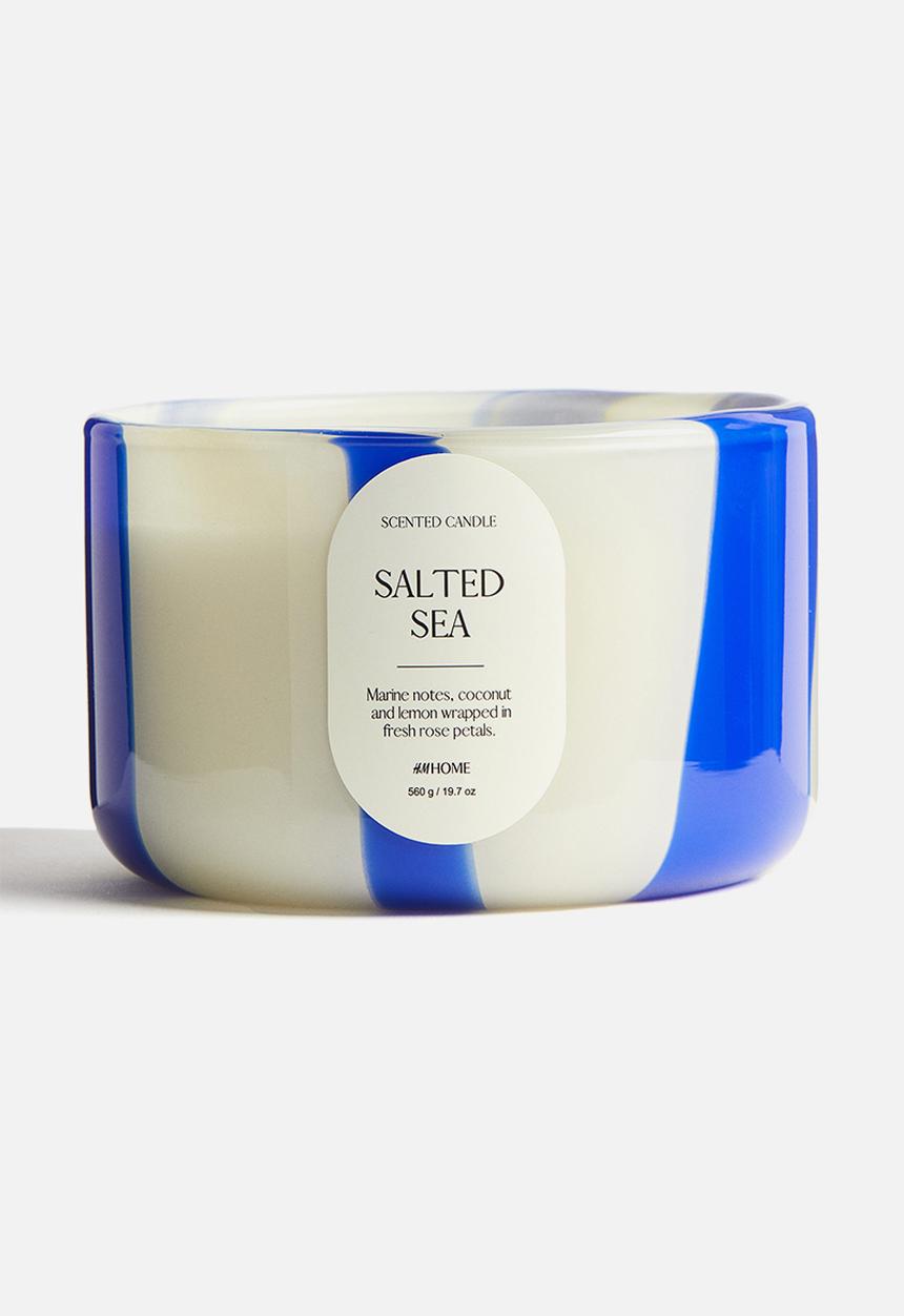 H&M - Large scented candle in glass holder - salted sea