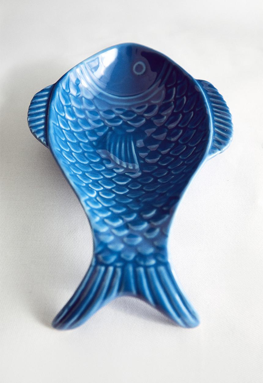 H&M - Stoneware serving plate - blue