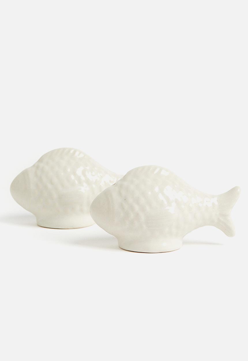 H&M - Stoneware salt and pepper set - white