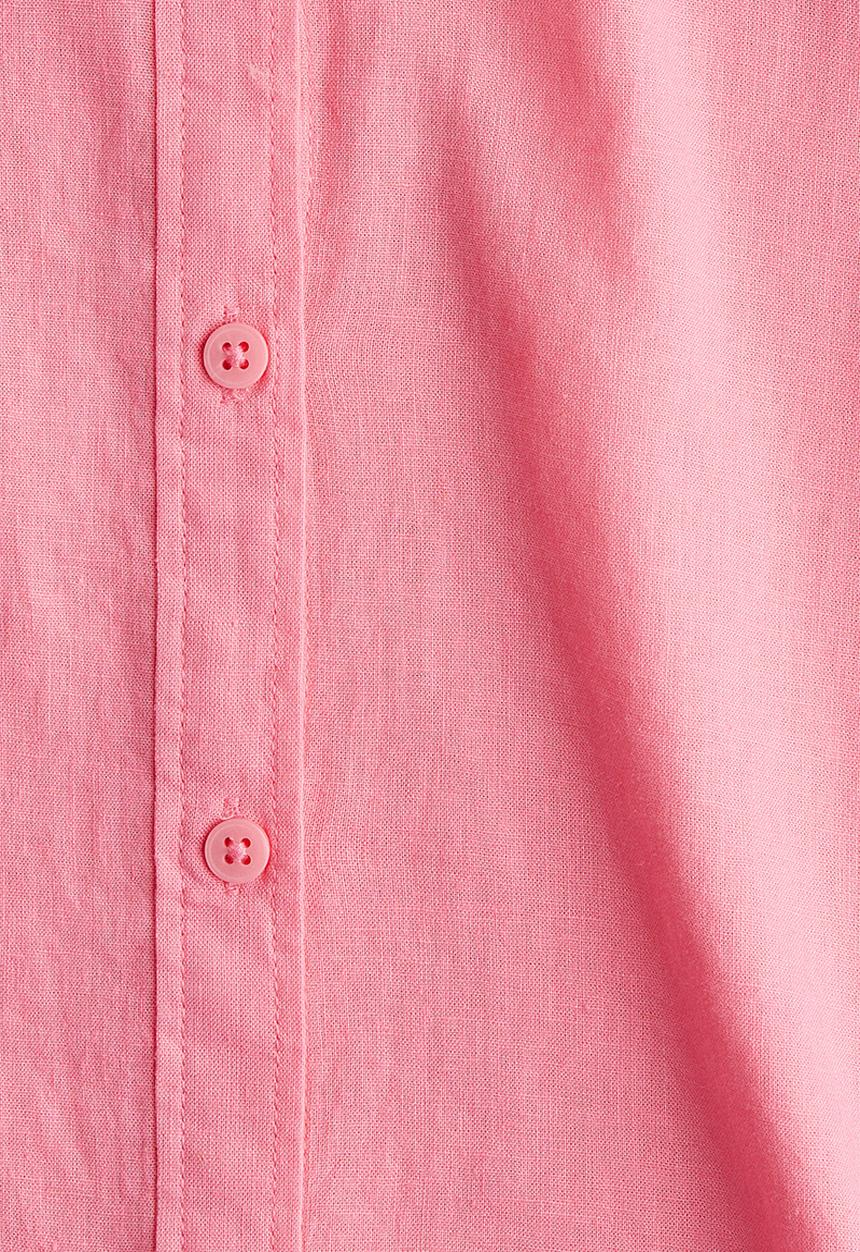 H&M - Linen-blend blouse - pink