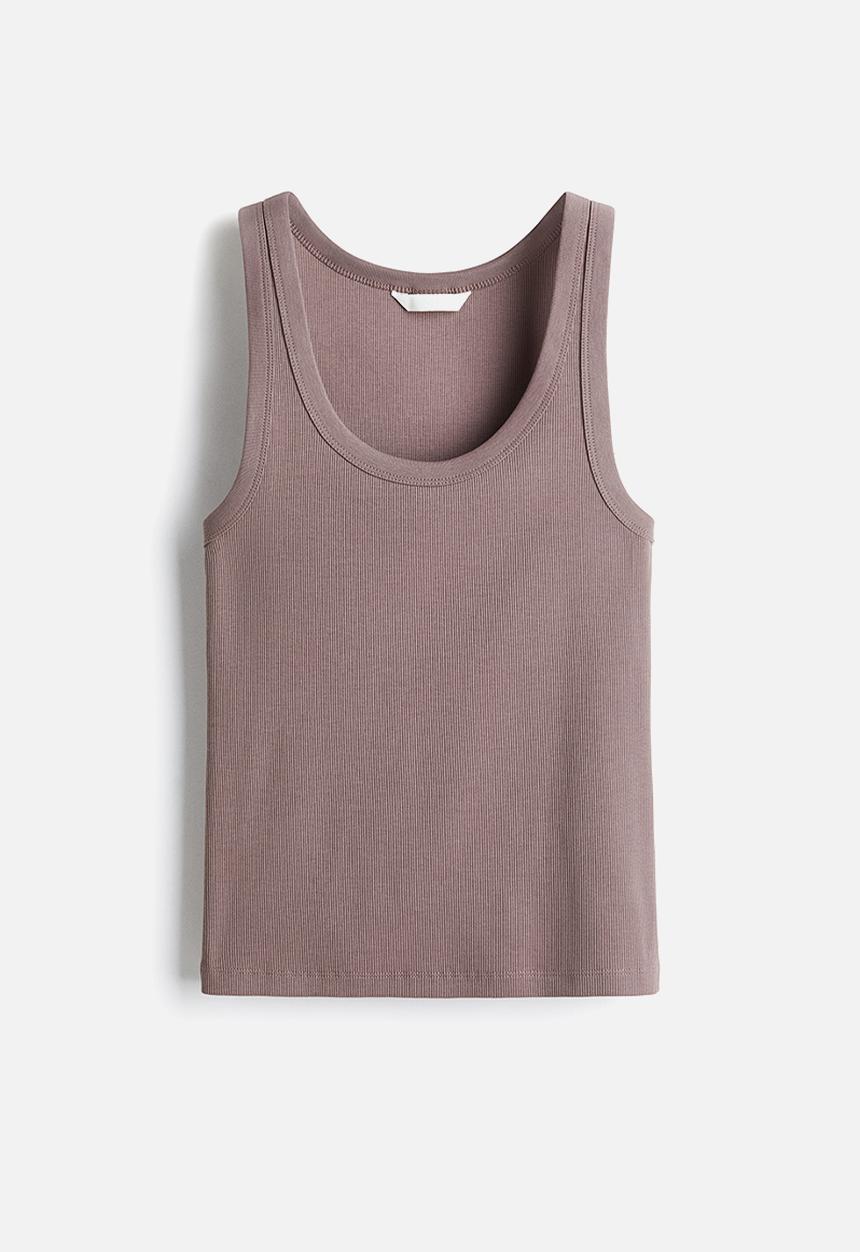 H&M - Ribbed vest top - old rose