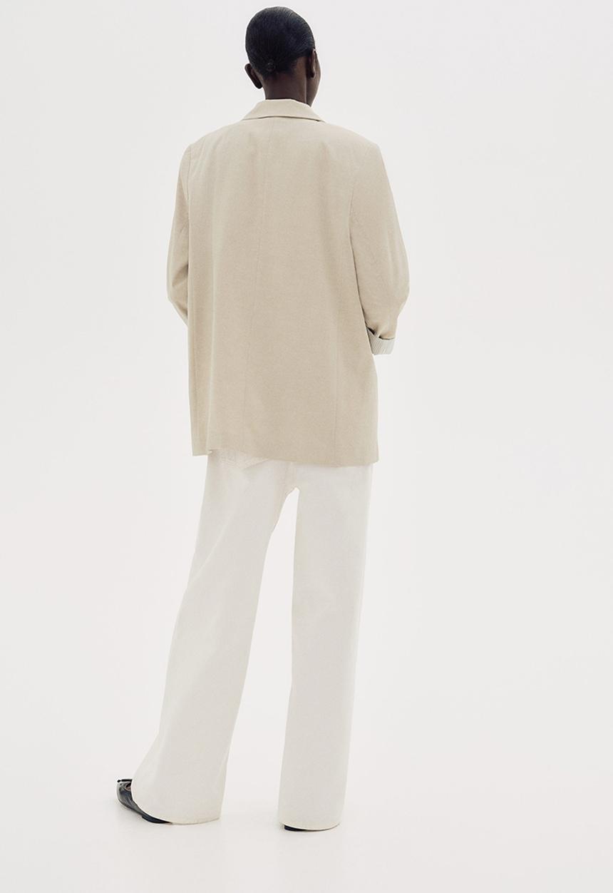 H&M - Lyocell-blend blazer - light beige
