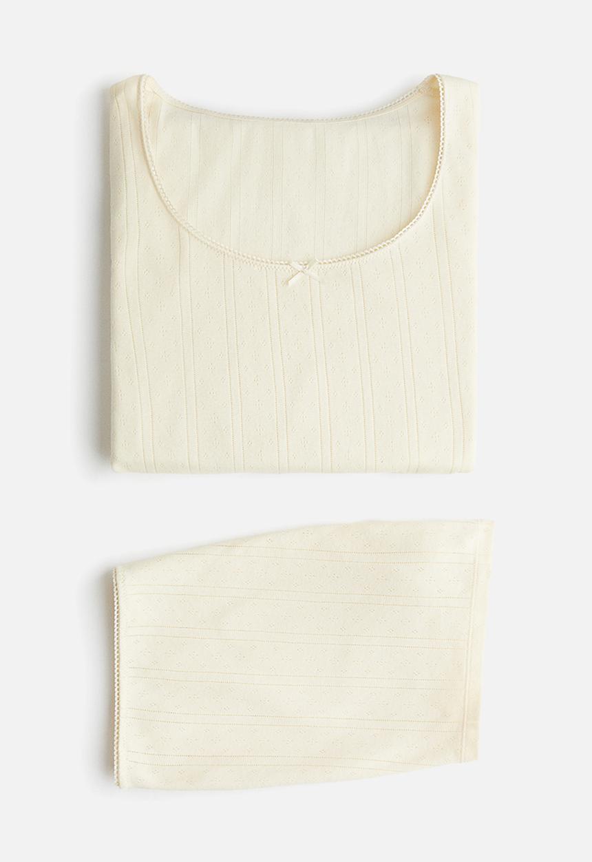 H&M - Pointelle pyjamas - light yellow
