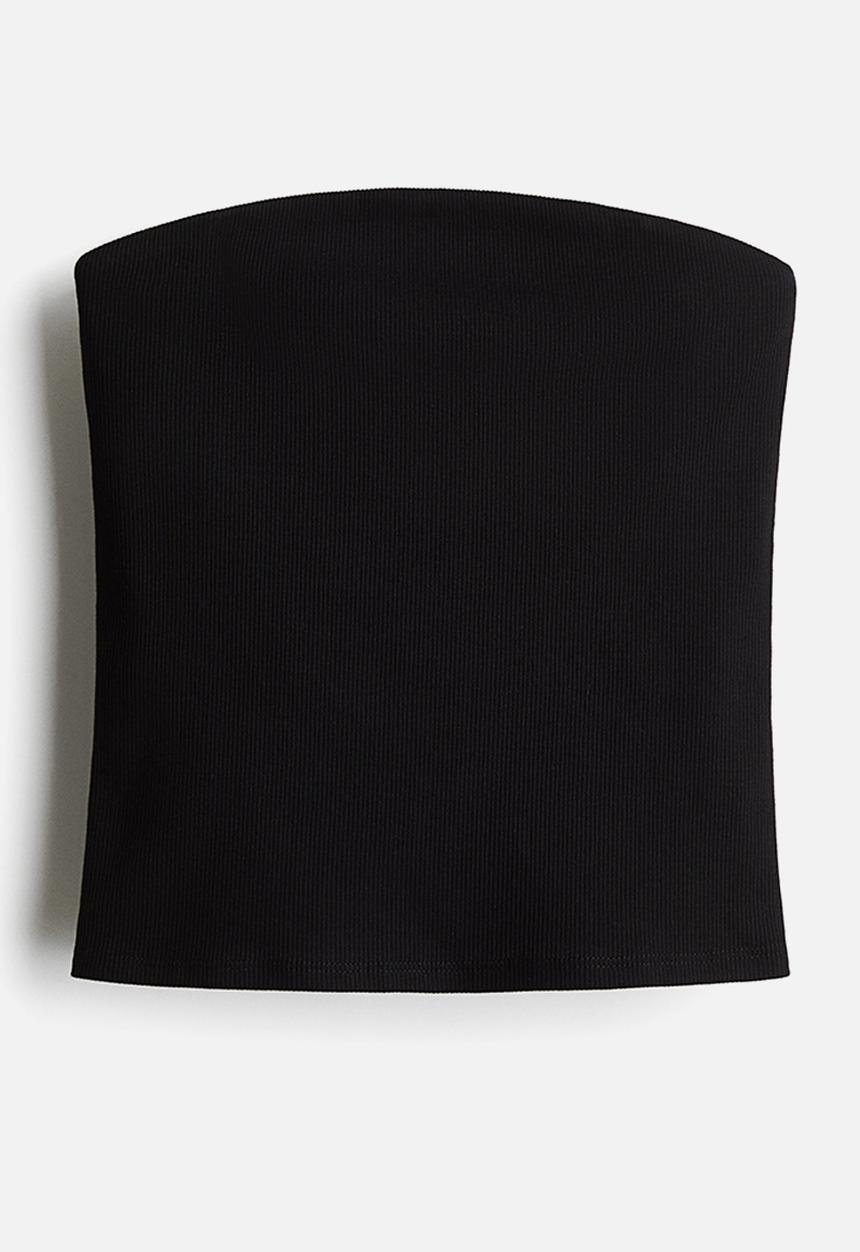 H&M - Ribbed tube top - black