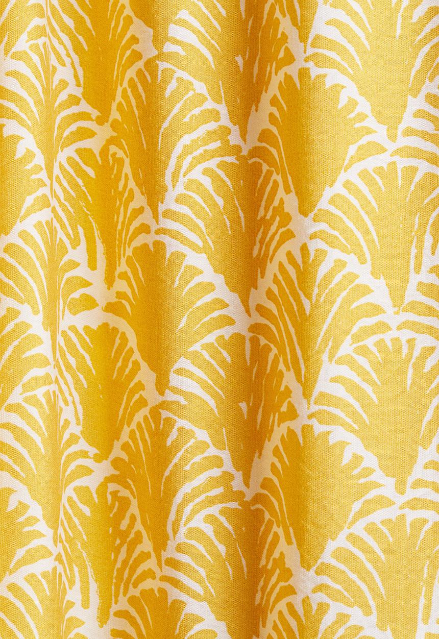 H&M - Tie-strap maxi dress - yellow & patterned