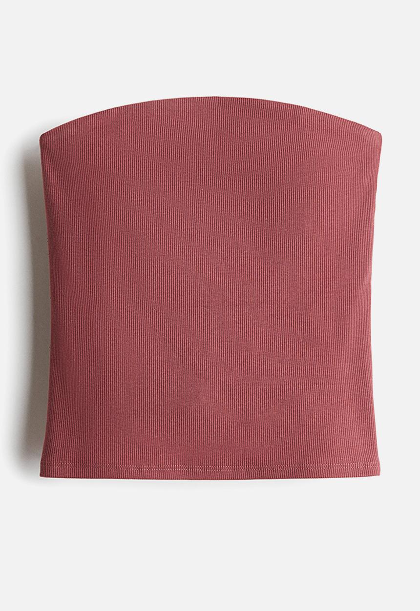 H&M - Ribbed tube top - old rose