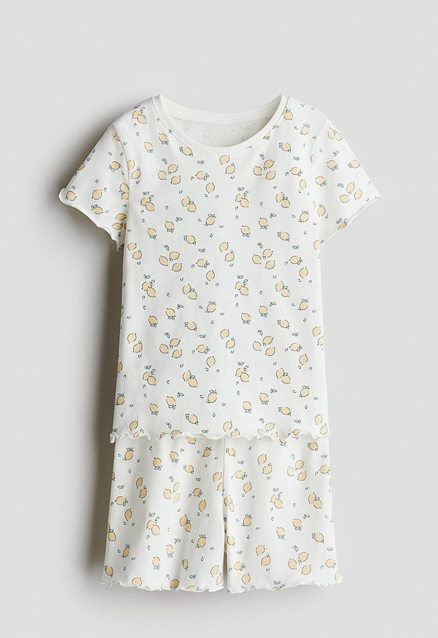 H&M - Cotton pyjamas - white lemons