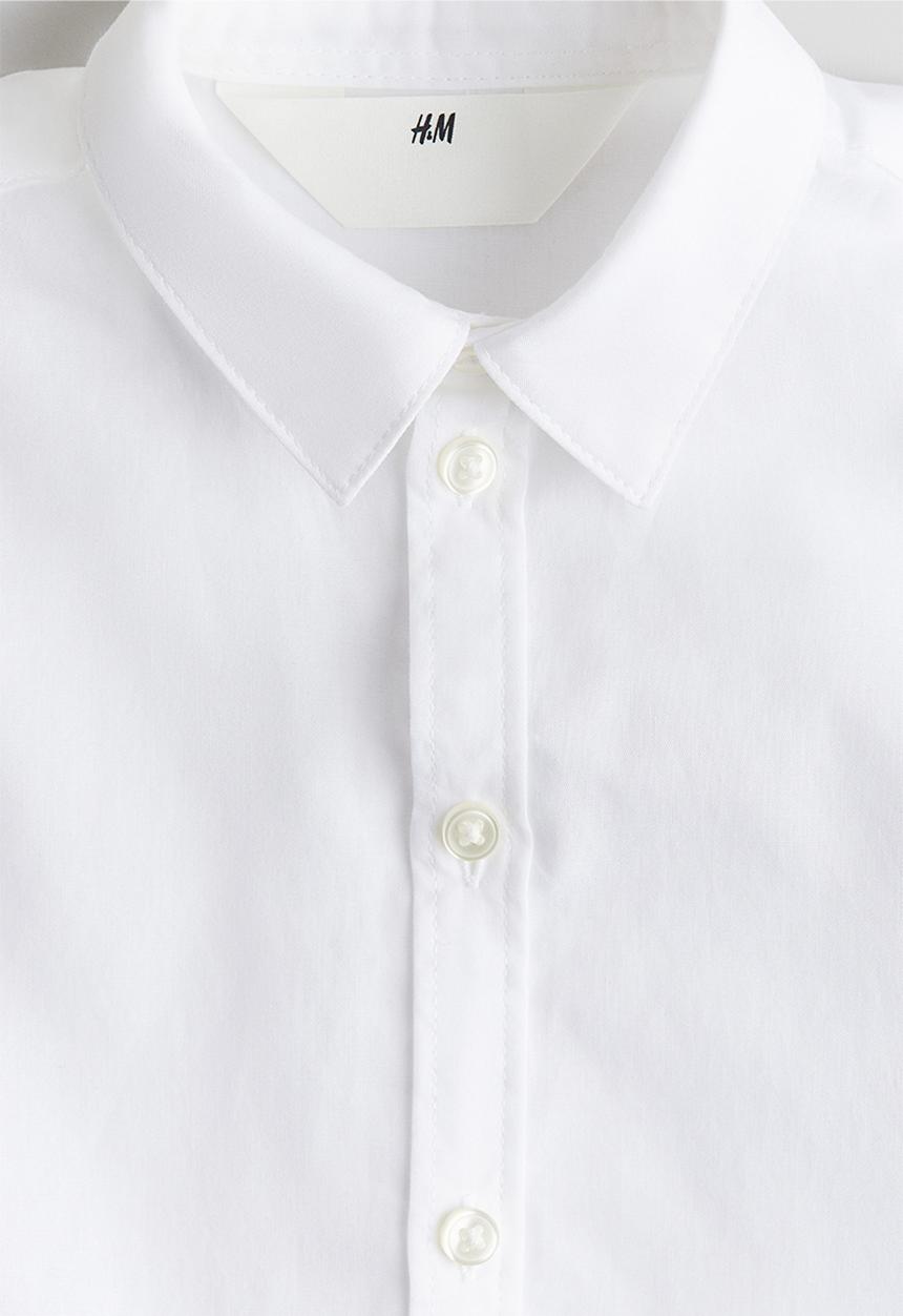 H&M - Shirt and tie - white