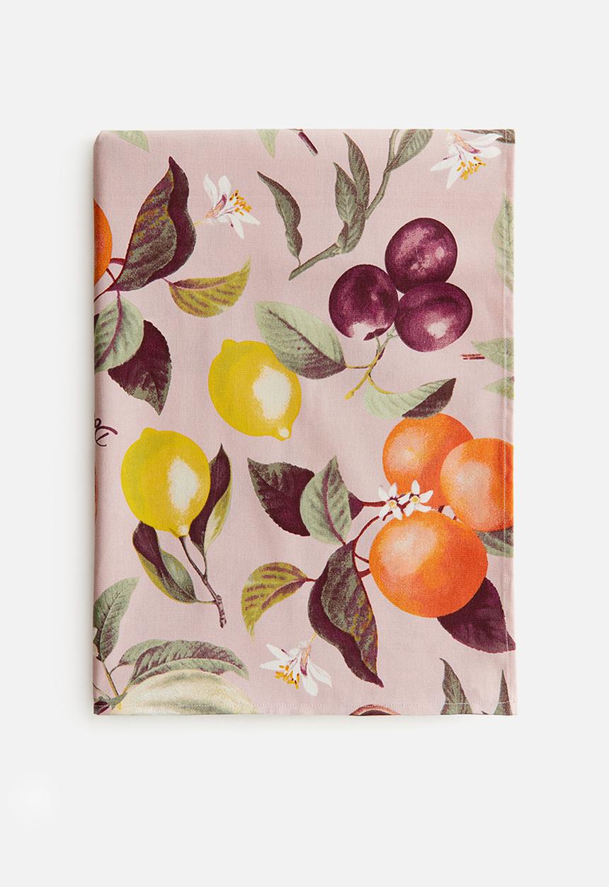 H&M - Water-repellent tablecloth - dusty pink/fruits
