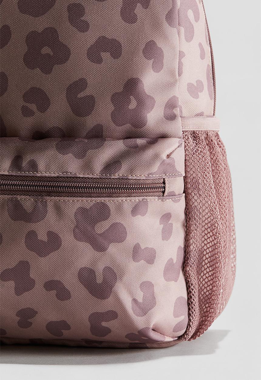H&M - Patterned backpack - light pink leopard print